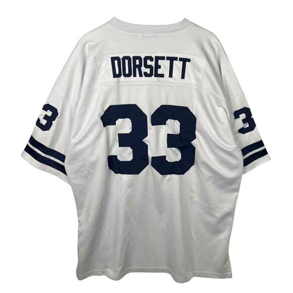 Mitchell & Ness Tony Dorsett 33 Throwback Jersey Dallas Cowboys FLAW White 58 4X - Picture 1 of 7